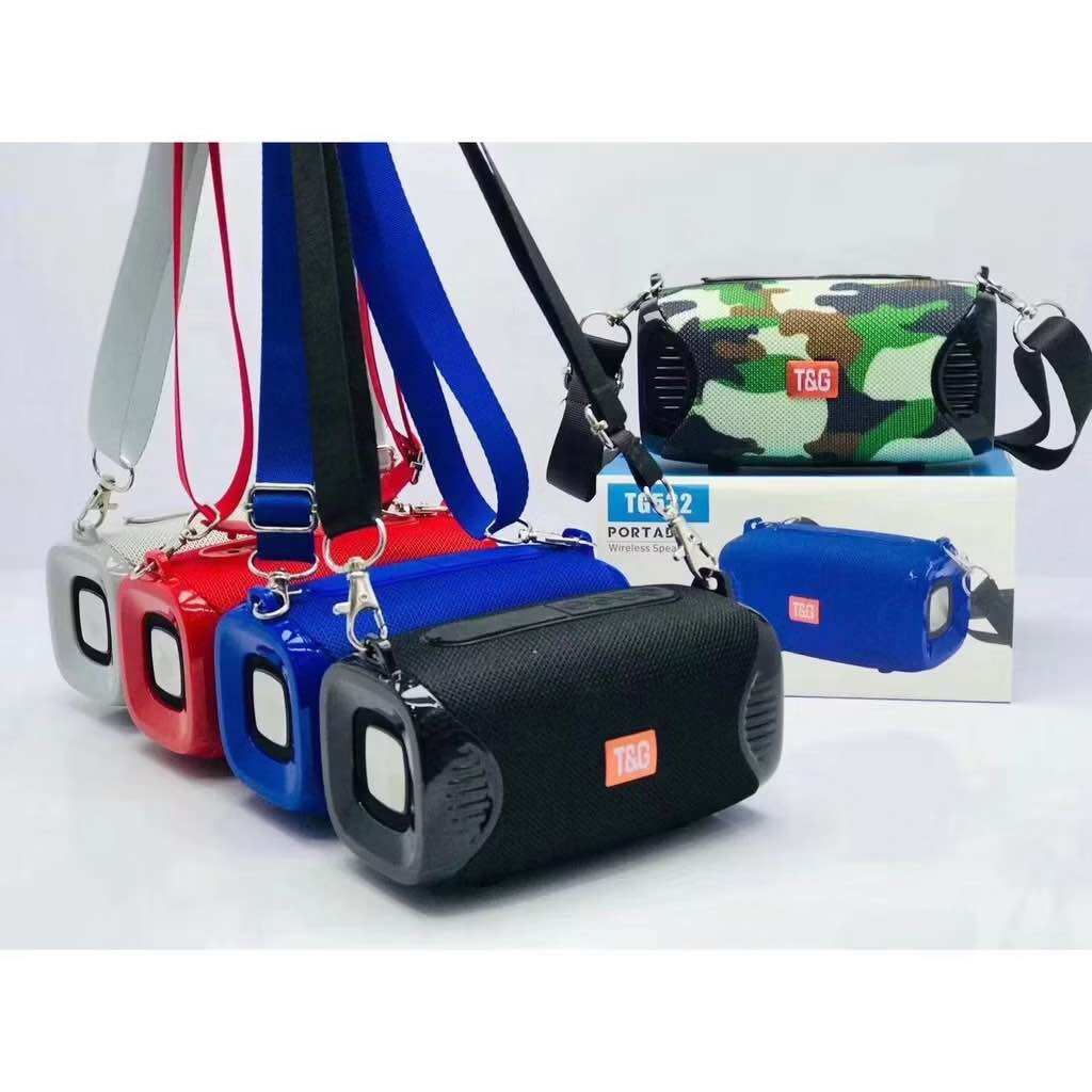 Bluetooth Speaker Tg-532 Comes with a Shoulder Strap Included. Plug in Usb, Fm, Sd Card, Aux.