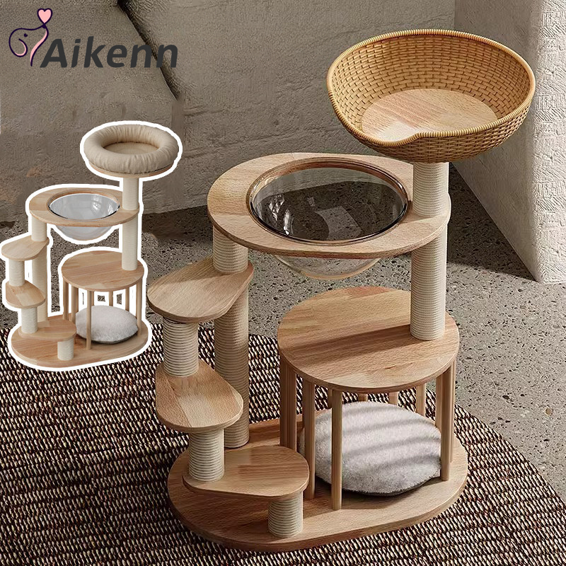 Aikenn กรอบปีนแมว ของเล่นแมวปีน คอนโดแมว ต้นไม้แมว ของเล่นแมว แข็งแรง ทนทาน