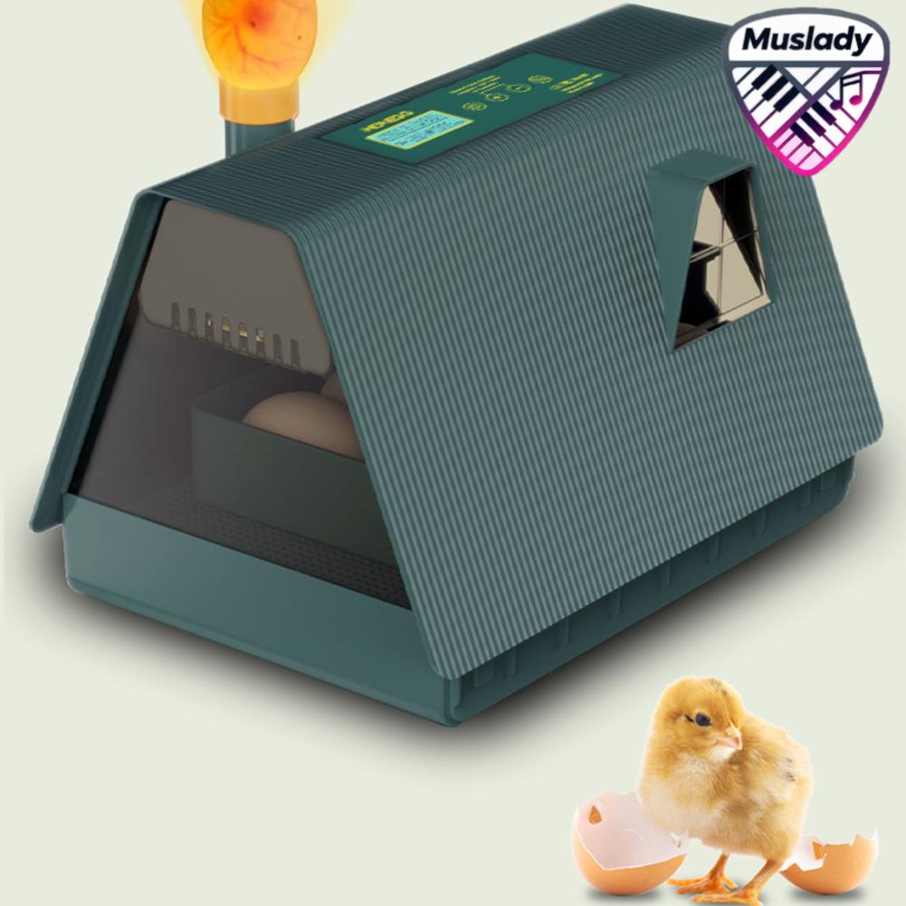 MUSLADY เครื่องฟักไข่อัตโนมัติไข่ Incubator Ambient Light ประสิทธิภาพสูง House ลักษณะ 10 ความจุไข่สำหรับไก่เป็ดห่านนกกระทา
