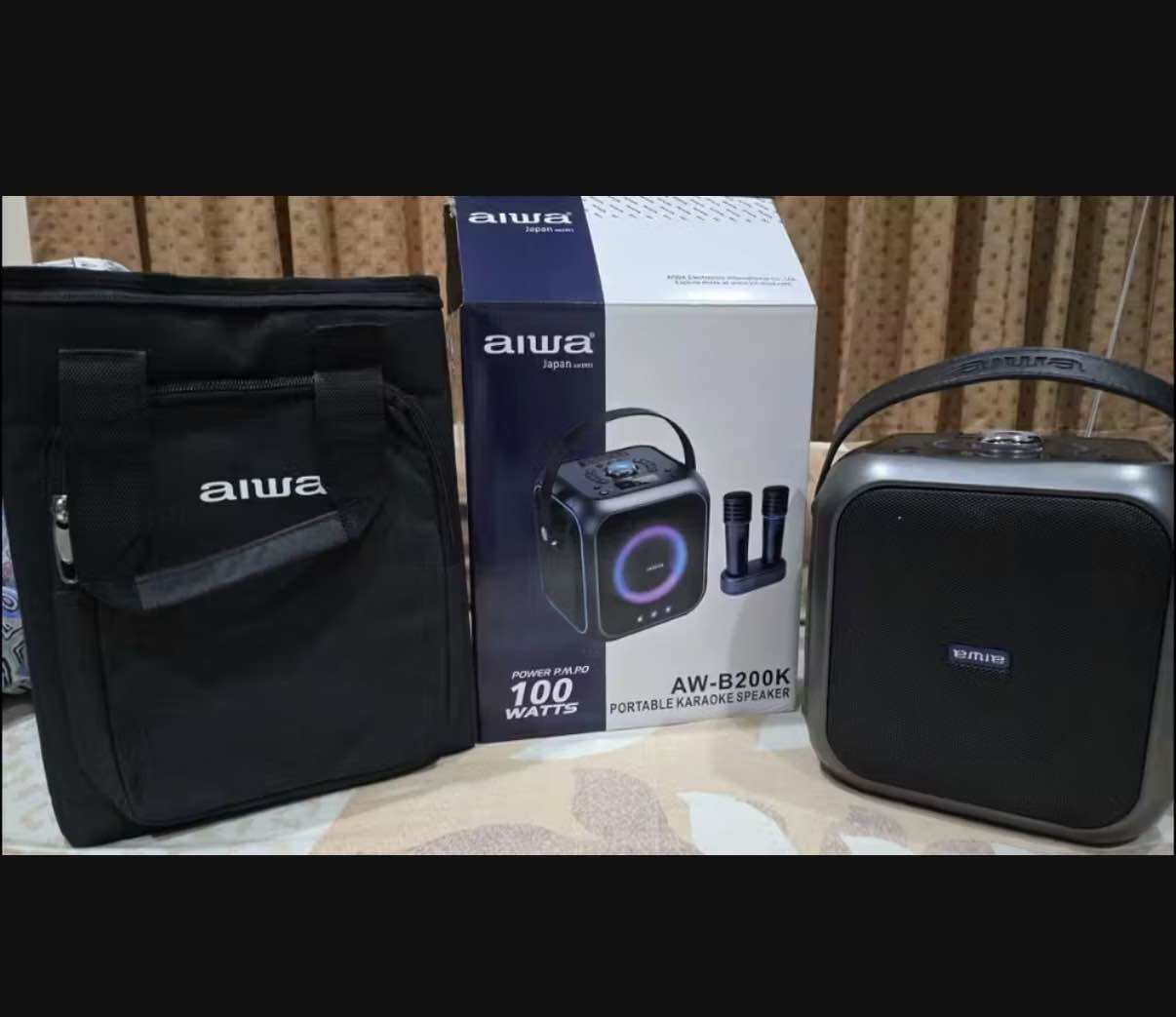 The Speaker Bag for the Aiwa Model Aw-B200K Is Lined with Shockproof Foam Throughout.