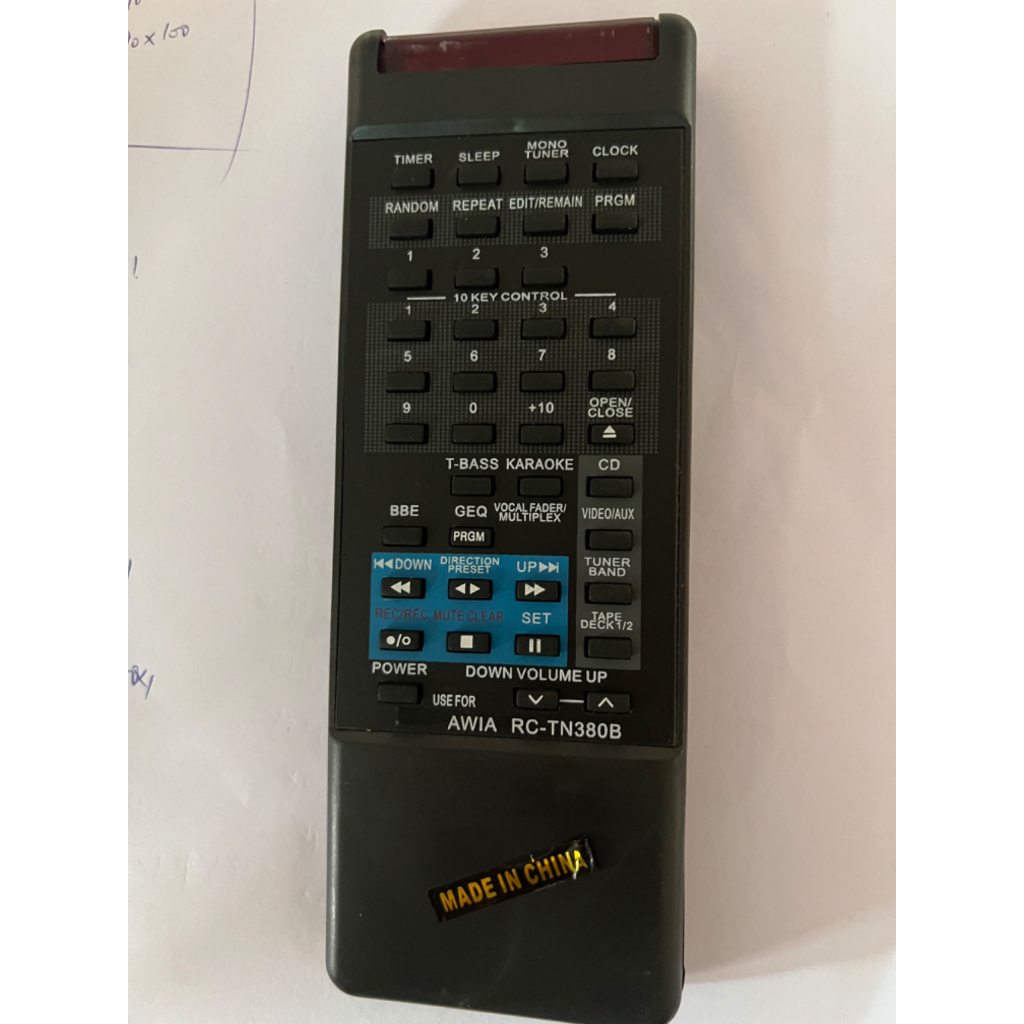NEW Replacement for Aiwa CD Audio Stereo Hi-Fi Remote Control RC-TN380B NSX-K90 NSX-V70 NSX-S70 Z-R700 NSX-R80 Ferbedienung