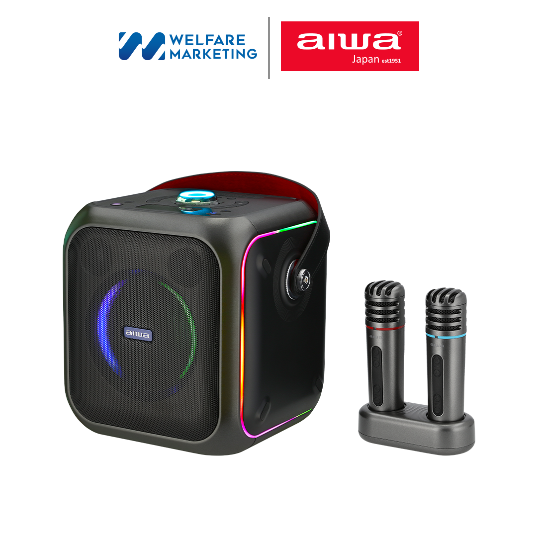[0% Installment] Aiwa Aw-B200K Karaoke Bluetooth Speaker Portable Bluetooth Karaoke Speaker
